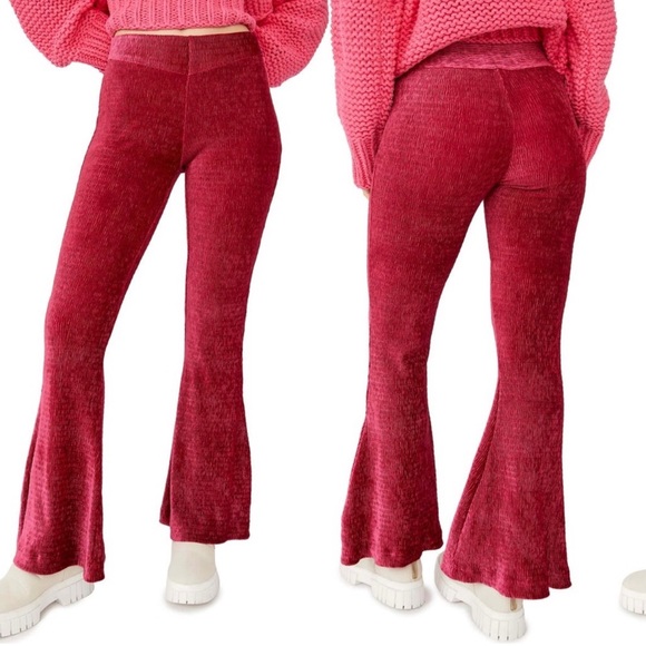Free People Pants - Free People So Charming Velvet Flare Pants